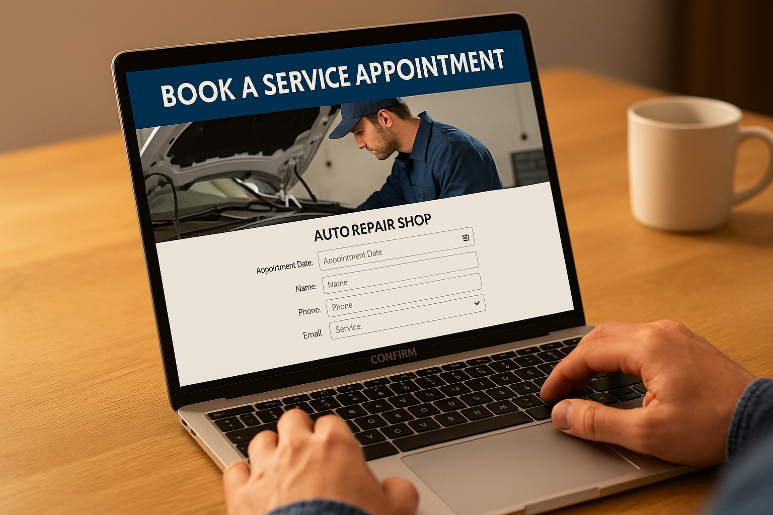 Book a service appointment for auto repair